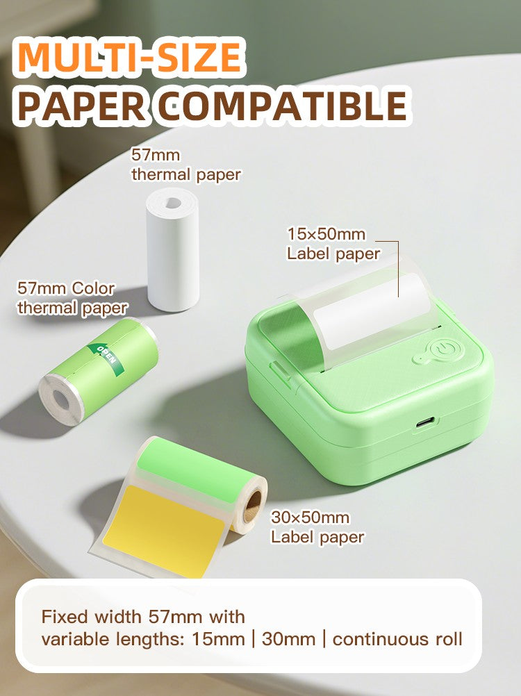 DOLEWA D8 Portable Mini Printers Wireless Bluetooth Inkless Sticker Maker Printer Tag Price Machine for Office School Kitchen