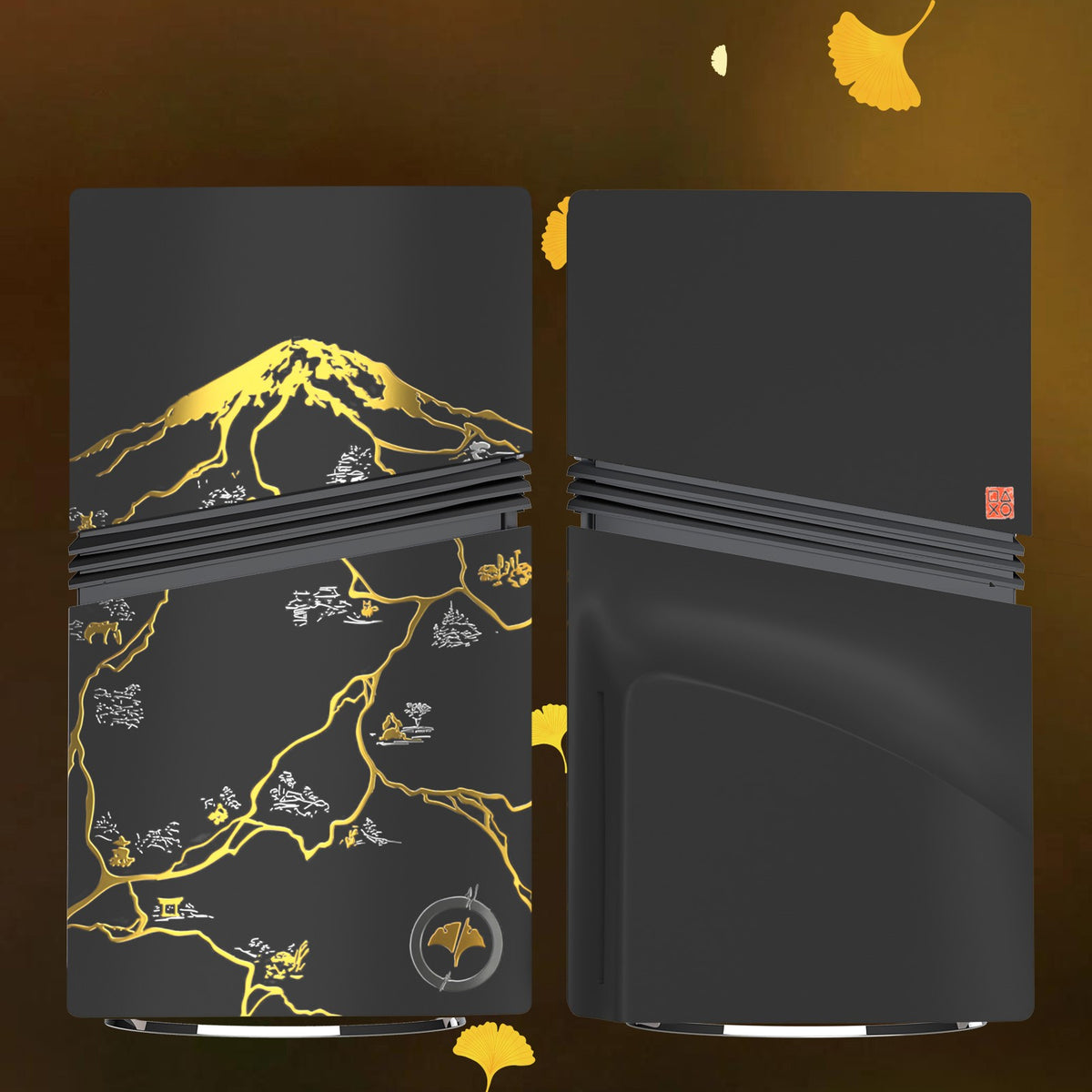 4PCS Limited Face Plates Cover for PS5 Pro/for PS5 Slim Disc Console Ghost Black Yotei Shell Accessories Protective Panels