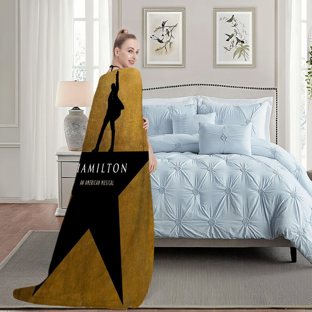 Classic Play Musical Blanket Plush Nap Sofa rug for Living Room H-Hamilton-ES Warm Office Bedroom Birthday Home Travel Kid Gifts