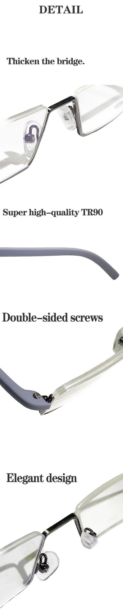 May Flower Metal Anti-Blue Light Reading Glasses Men Half Frame Prescription Eyeglasses Male TR90 Eyewear With Case óculos +1.75