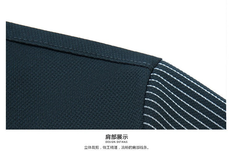 Fashion Fake Two-piece Men Long Sleeve Shirt Stripe Splice Lapel Loose Casual Pullover Tops 2025 Male Formal Business Polo Shirt