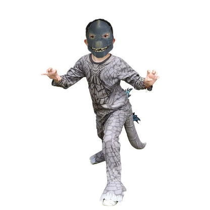 Monster Cosplay Animal Costume Dinosaur Halloween Bodysuit  Kid Boys Girl Funny Jumpsuit Carnival For Toddler Child Catsuit+Mask
