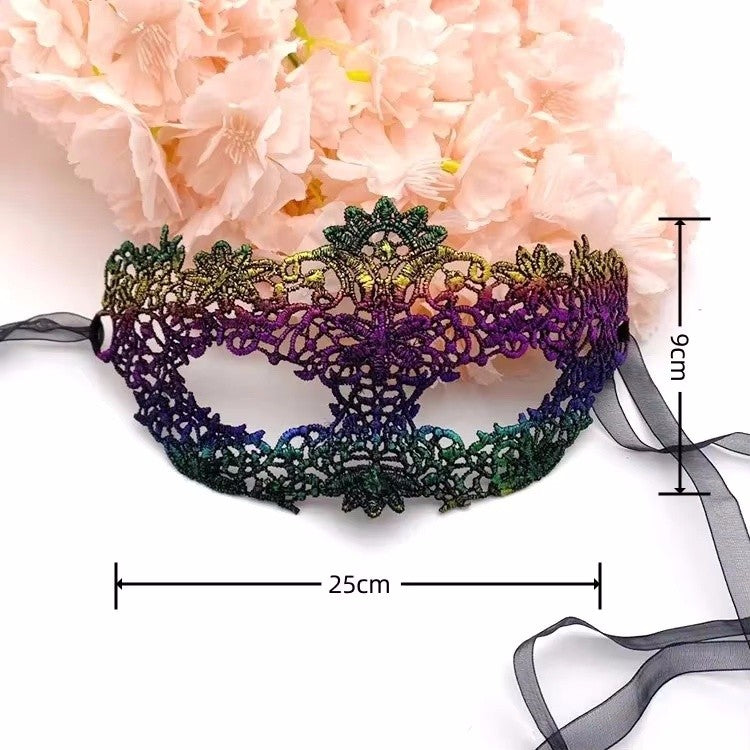 Gold and Silver Lace and Diamond Mask Eye Mask Masquerade Adult Male and Female Party Mask Sensual Women's Half Face