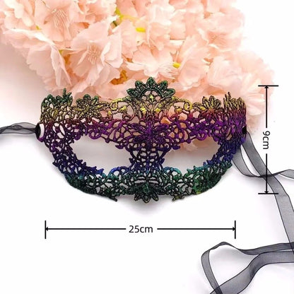 Gold and Silver Lace and Diamond Mask Eye Mask Masquerade Adult Male and Female Party Mask Sensual Women's Half Face
