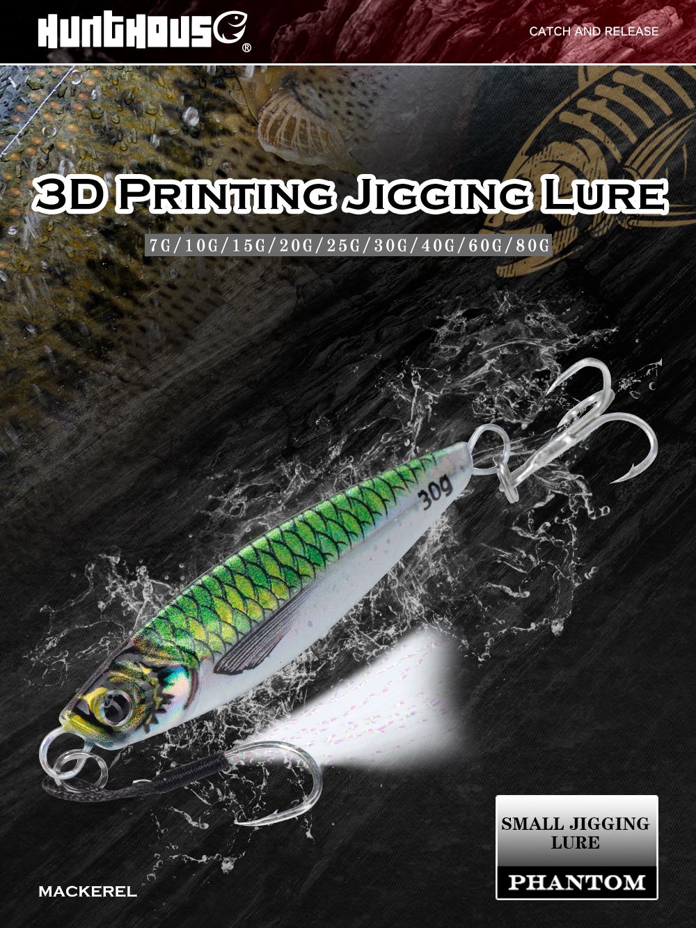 Hunthouse Metal Jig Isca de Pesca Afundando Jigging Lento 7g-80g Arremesso Isca Dura Água Salgada Artificial Lúcio Robalo Ferramenta de Pesca