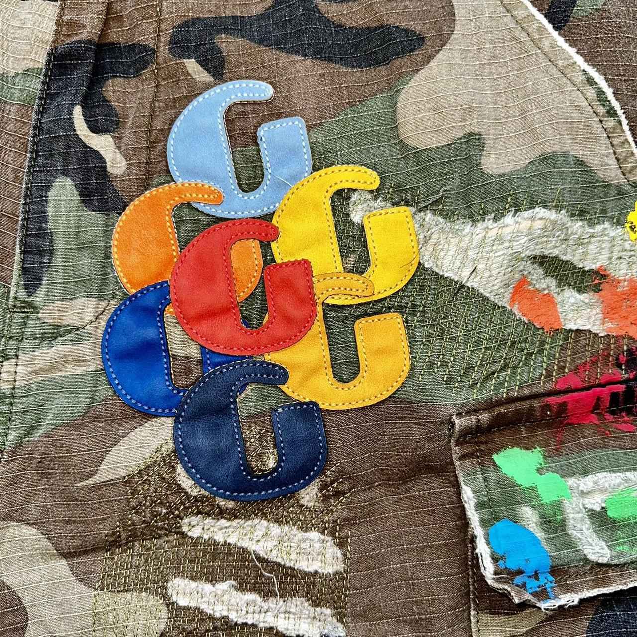 Retro Camouflage Cargo Denim Shorts Y2K Jeans Mens Pocket Embroidery Baggy Shorts Low Waist Over The Knee Pants Casual Shorts