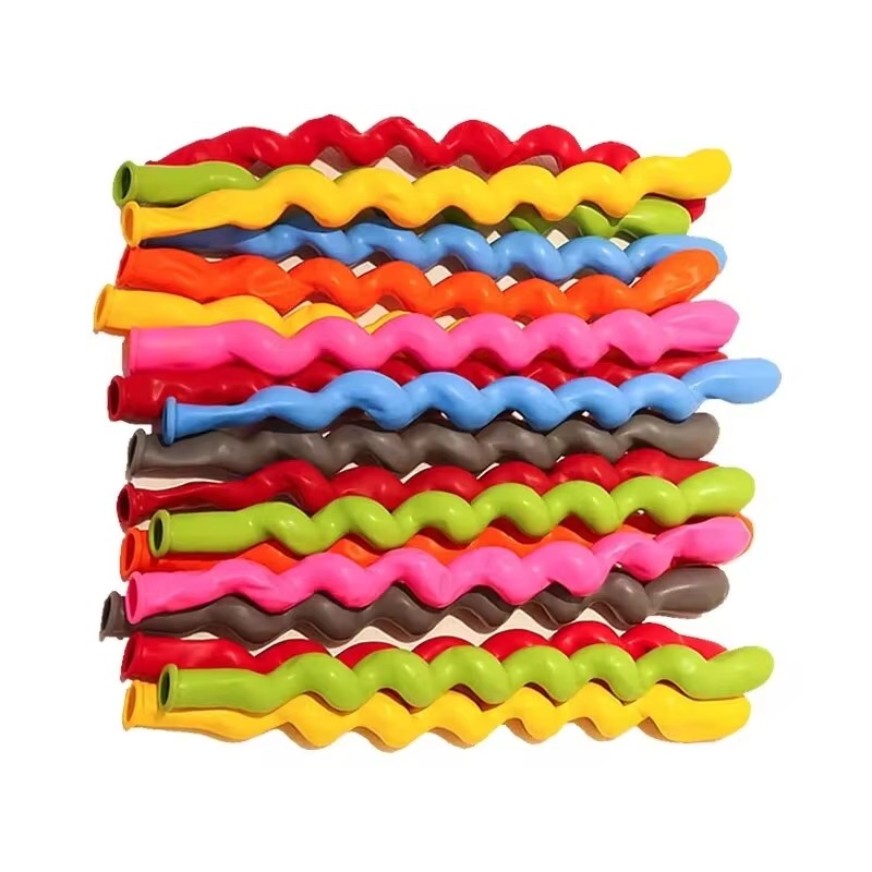 10/100Pcs Multicolor Spiral Long Balloon Twist Spiral Latex Inflatable Balloon Happy Birthday Holiday Decoration Wedding Kid Toy