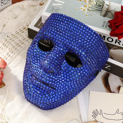 Dancer Mask DIY Rhinestone High-End Party Carnival Festival Prop, Suitable for Men and Women Dance Parties