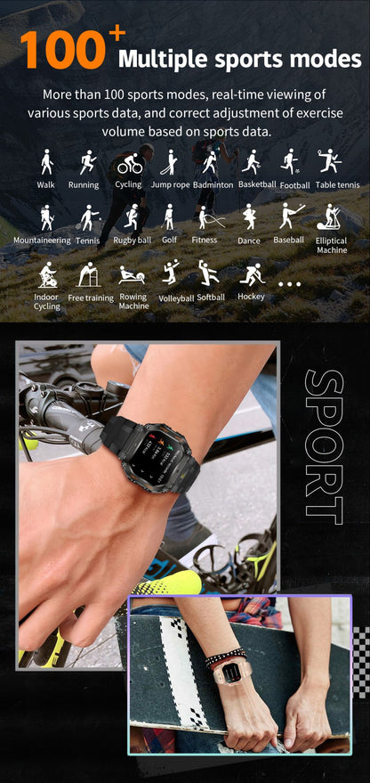 2025 COLMI P85 Smart Watch Men Bluetooth Call Outdoor Rugged Smartwatch 3ATM IP68 Waterproof Flashlight Sports Fitness Watches