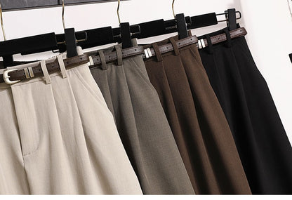 2025 Plus Size Skirts for Women Autumn Elegant Solid Women's Wrap Umbrella Skirts Korean High Waisted Suit Pleated Skirt