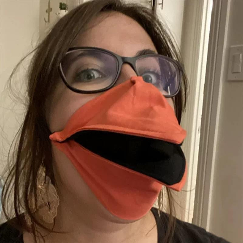 1/2Pcs Creative Movable Animal Mask Breathable 3D Duck Bill Face Mask & Yellow Frame Glasses Breathable Funny Party Set Gift