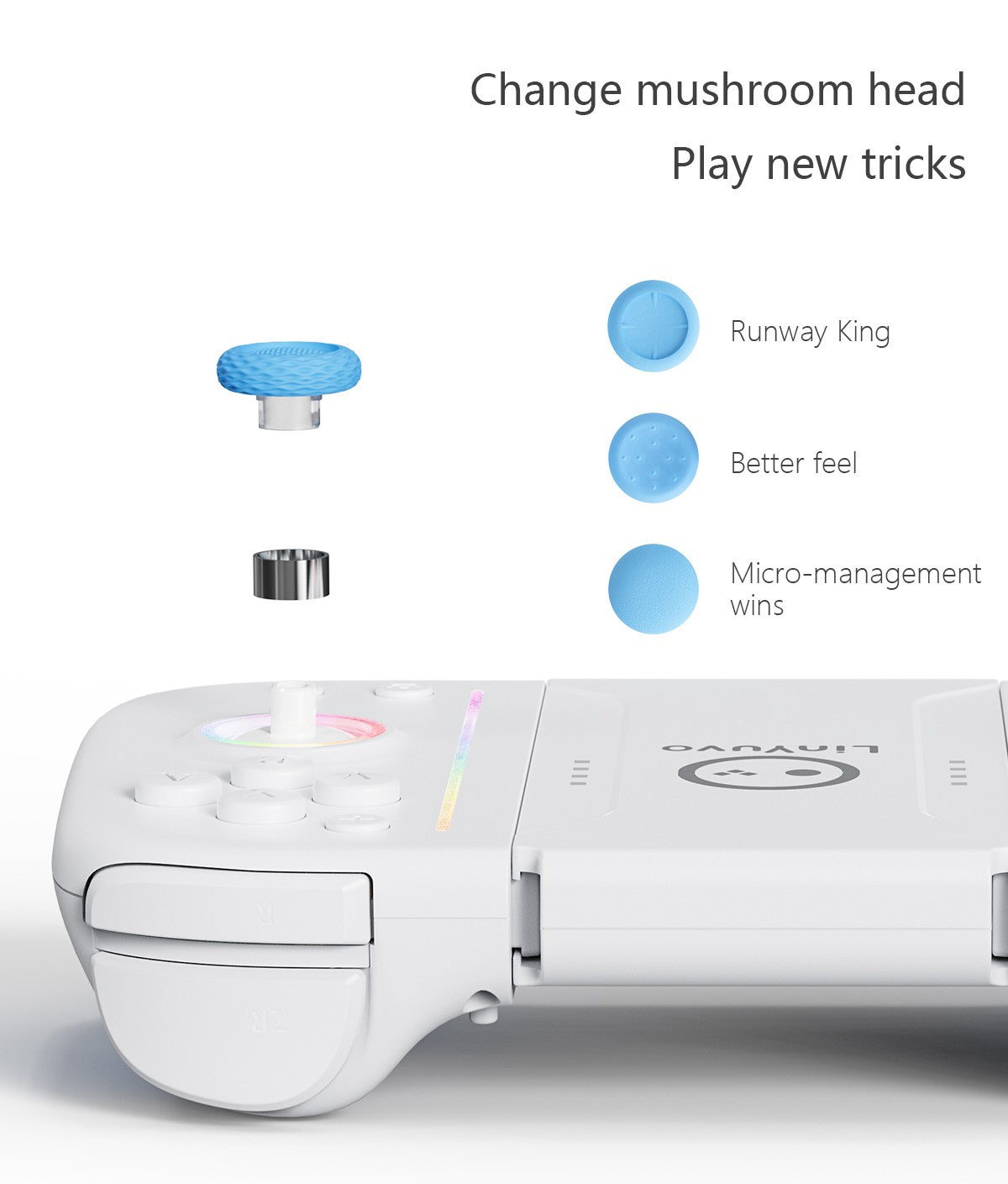 LinYuvo Wireless Switch Controller KS52 for Nintendo NS/OLED,Wireless Joypad Controller with Adjustable Vibration&Large Battery