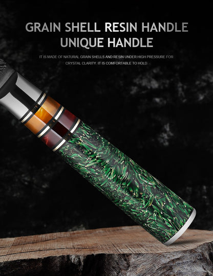 Conjunto de Facas de Cozinha XITUO Luxury Damascus Japonesas Chef Santoku Faca Cutelo Descascar Faca de Pão Cabo de Resina Sintética Destaque