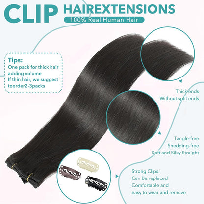 Mega Hair Tic Tac Humano 30-60cm Liso 120g 100% Cabelo Humano Brasileiro Remy Tic Tac para Mulheres