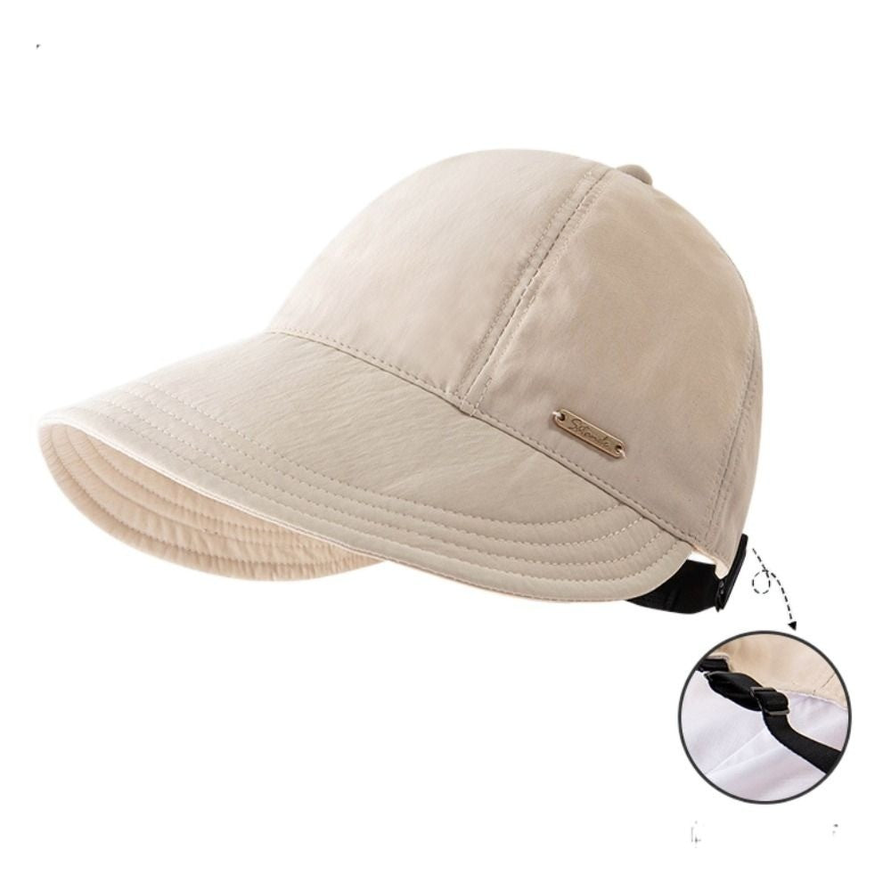 Foldable Wide Brim Sun Hat Drawstring Adjustable Caps for Men Women Beach Hats Summer Quick-drying Visors Fisherman Cap