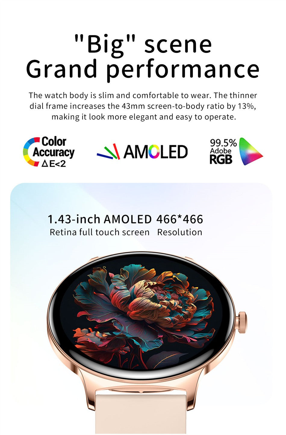 For Huawei New Ultra Slim AMOLED Smart Watch Women Screen Always Display Time Heart Rate BT Calling High-end Fashion Smartwatch