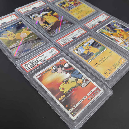 DIY PTCG Cartas de Classificação Coleção de Cartas POKEMON JAPONÊS CHINÊS CBB1 SM PROMO CAPITÃO PIKACHU Cartas de Classificação de 10 Pontos Presente de Jogo