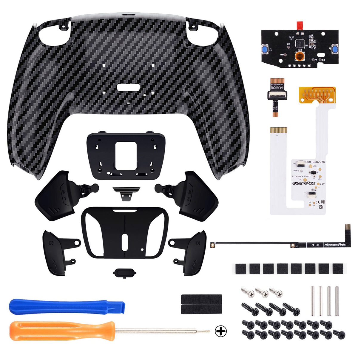 eXtremeRate Programable RISE4 V3 Remap Kit for ps5 Controller BDM-030/040/050, Upgrade Board & Redesigned Back Shell & Buttons
