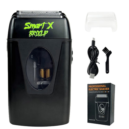 9000RPM BRDCLIP BRD999 Magnetic Motor Professional Electric Men's Beard Trimmer Double Foil Shaver USB Hair Cutting Machine