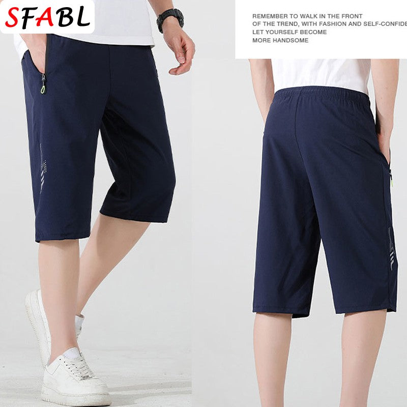 Sports Shorts Men Summer Quick-drying Breathable Drawstring Shorts Male Beach Short Pants for Men New Gym Fitness Bottom Summer