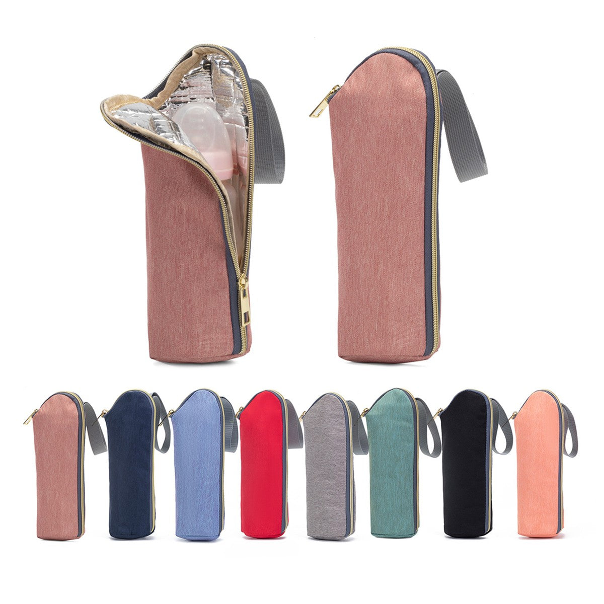 Baby Feeding Milk Bottle Warmer Insulation Bag Thermal Bag Baby Stroller Hanging Pouch Aluminum Mold Baby Bottle Holder Bag