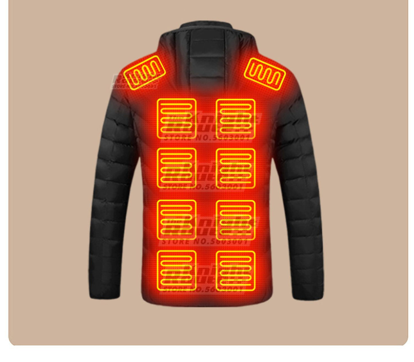 Jaqueta de Inverno Masculina Feminina com Aquecimento em 21 Áreas para Motoqueiros, Jaqueta USB com Aquecimento Elétrico, Colete Térmico para Moto, Casaco
