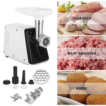 Moedores de Carne 2500W Inox para Cozinha Triturador de Vegetais para Recheio de Bolinhos Moedor de Carne e Máquina de Recheio para Uso Comercial ou Doméstico