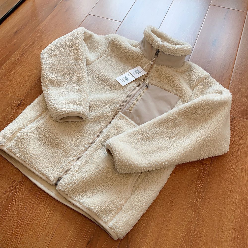 Motorcycle Outdoor Fleece Jacket For Men/Women Double Sided Fleece Thickened Plush Rider Cycling Suit Lamb Wool Windproof Jacket