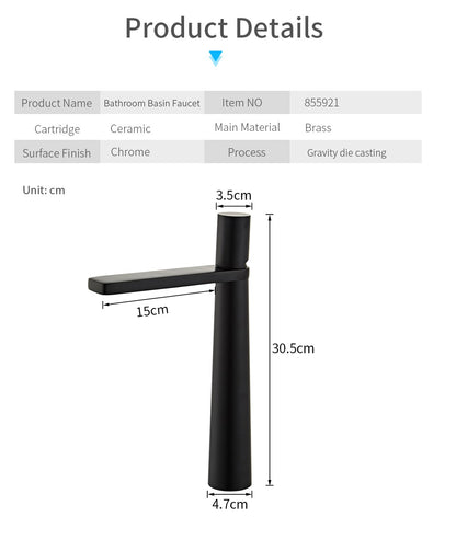 Basin Faucet Brass Bathroom Faucet Mixer Tap Black/Chrome Wash basin Faucet Single Handle Hot and Cold Lavotory Faucet  855921