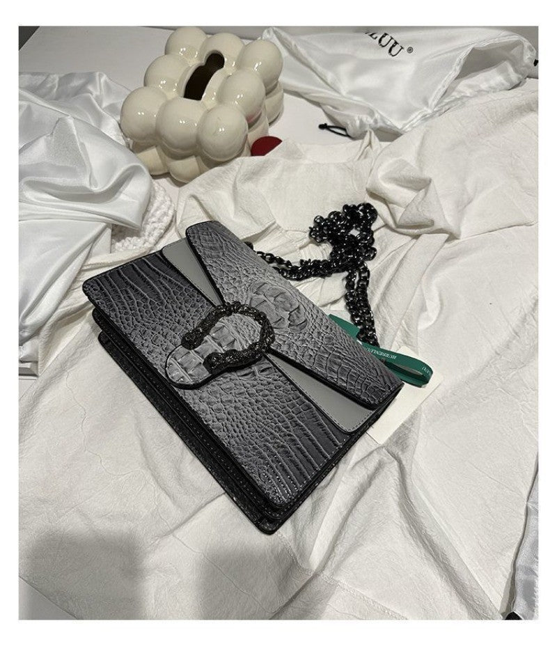 Crocodile Pattern Underarm Bag Dionysus Handbag Texture Niche Chain Slung Shoulder Bag Explosions Fashion Trend Small Square Bag