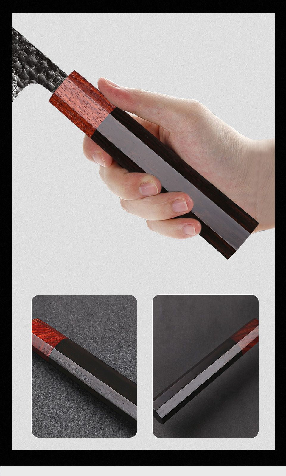 F.YOUNG Faca Japonesa de Chef Aço Damasco Profissional Facas de Cozinha Utilitário Sashimi Fatiar Carne Utensílios de Cozinha Forjados à Mão