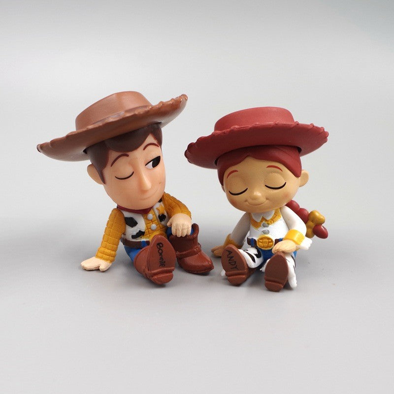 Bonecos de Anime Versão Q Toy Story Woody Alien Universidade Monstros James P. Sullivan Modelo Brinquedos Presente de Natal para Crianças