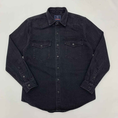 Heavy cargo denim shirt men May Khaki autumn do old retro loose casual plus size shirt coat