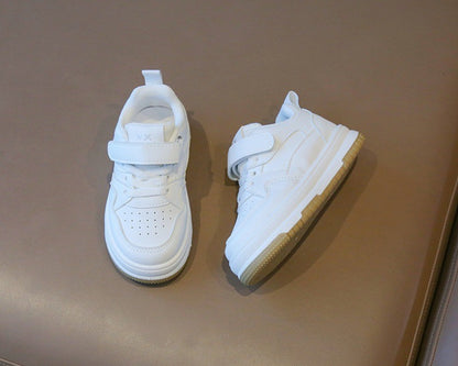Children's White Shoes Spring and Autumn Kid's Sports Shoe Anti slip Lightweight Boys Board Shoes Soft Sole Baby Casual Shoes
