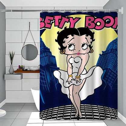 Cute B-Betty Boop Printing Bathroom Shower Curtain Polyester Waterproof And Mildew Proof Home Decoration Curtain