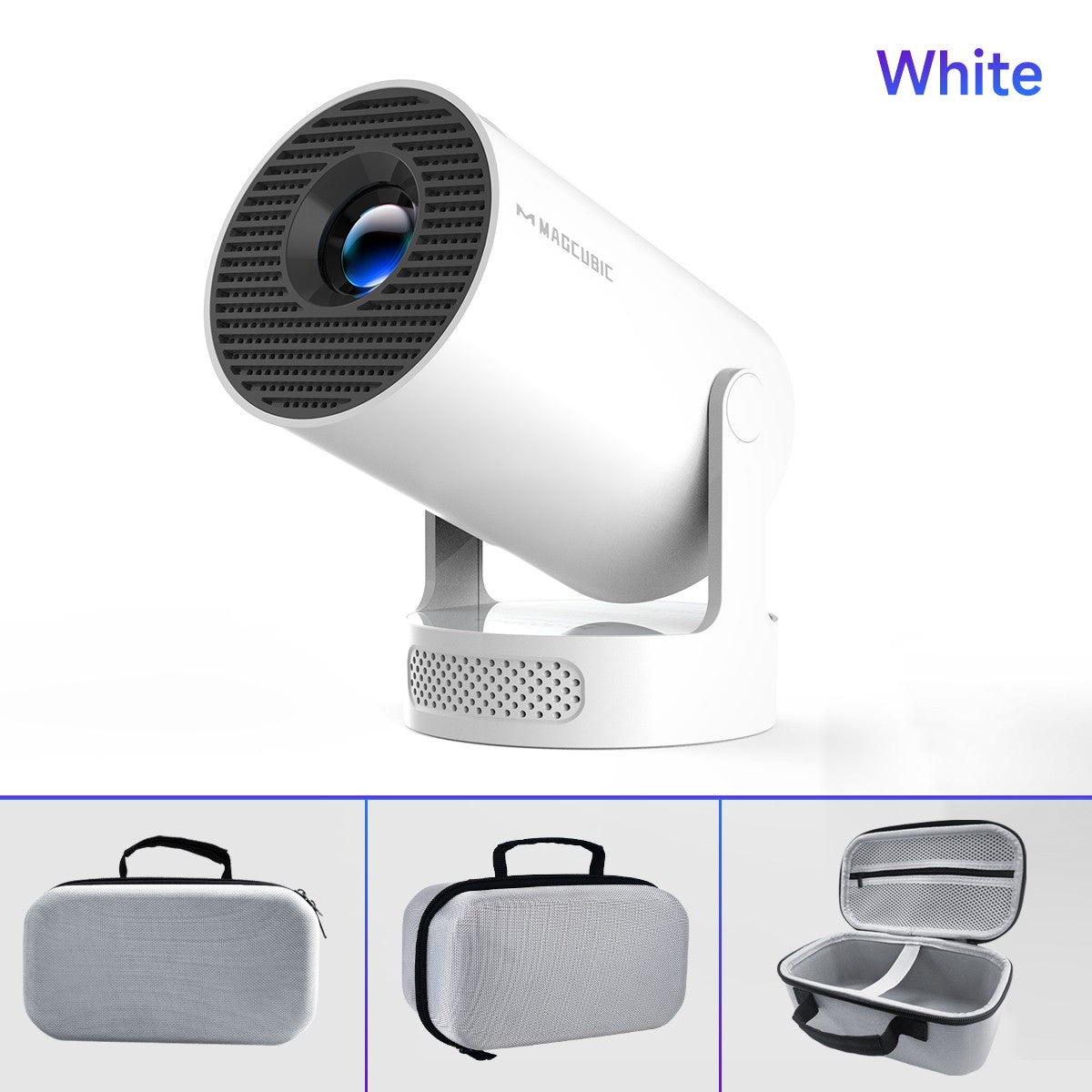Projetor Magcubic 8K HY300 Pro+ com alto-falante embutido de 5W, 1280*720P, Android 14, 8000 Lumens, Wifi6, BT5.4, Portátil para uso Externo