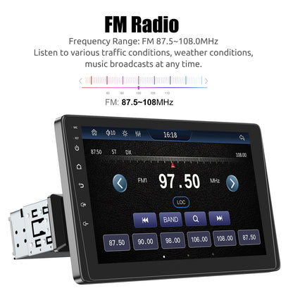 ESSGOO 9" Single 1 Din Car Stereo Radio Touch Screen Wireless Apple CarPlay & Android Auto MP5 Player Head Unit Bluetooth FM SWC