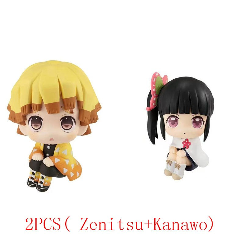 Anime Demon Slayer Boneco de Brinquedo 6cm Nezuko Tanjirou Zenitsu Inosuke Kyoujurou Kanawo Action Figures Modelo Brinquedo Presente de Natal de Aniversário Infantil