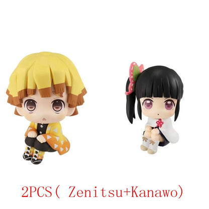 Anime Demon Slayer Boneco de Brinquedo 6cm Nezuko Tanjirou Zenitsu Inosuke Kyoujurou Kanawo Action Figures Modelo Brinquedo Presente de Natal de Aniversário Infantil