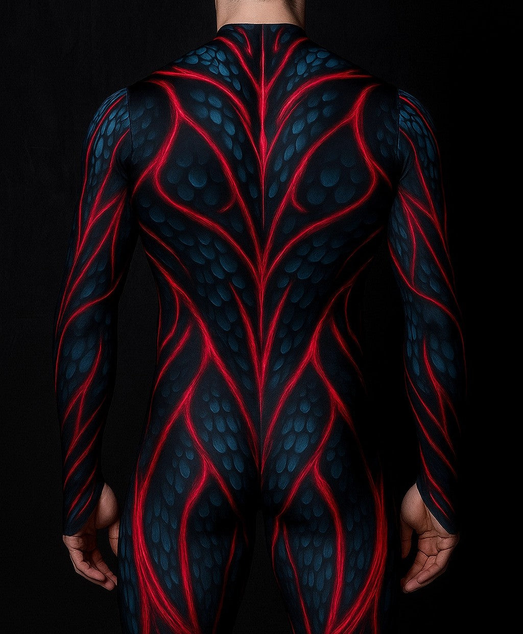 Halloween Lizard Bodysuit Men's Unique Muscle Series Holiday Jumpsuit Carnival Costume Adult Roleplay Party Masquerade Ball Set