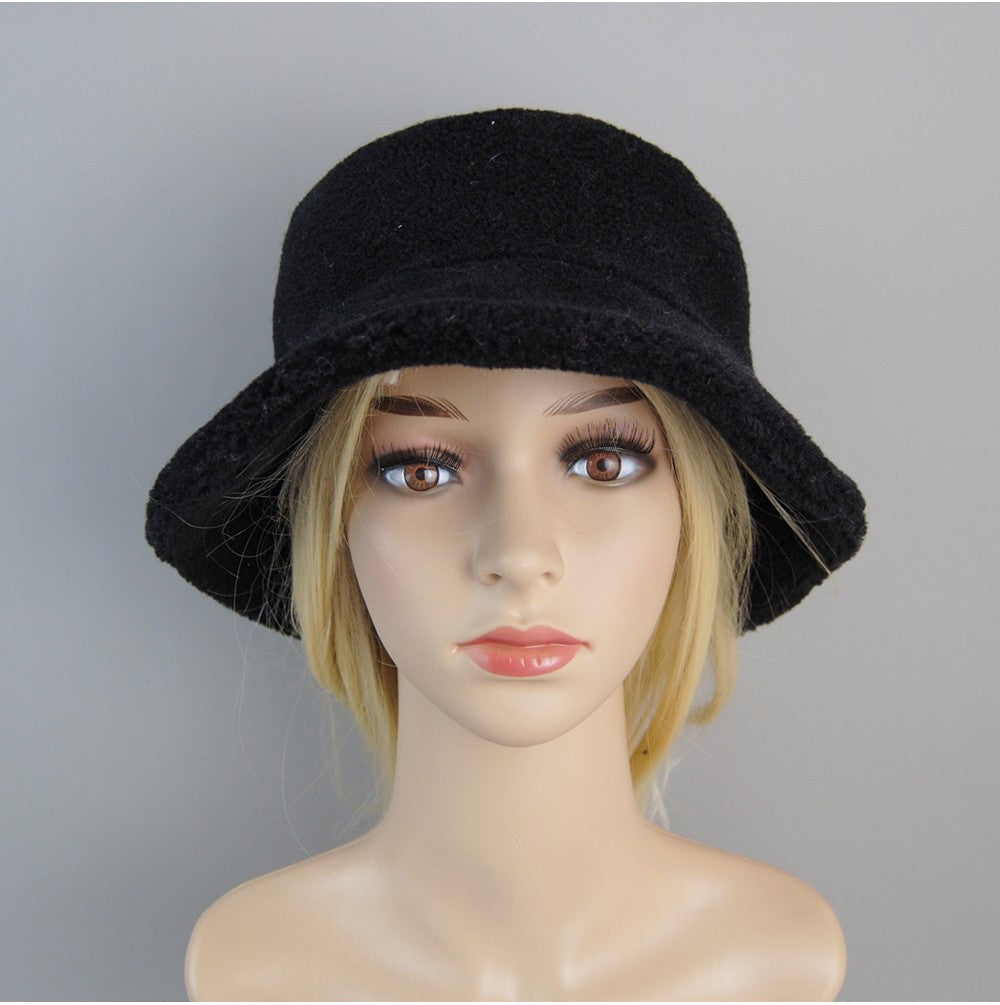 Chapéu de Pele de Carneiro Shearling Partículas Chapéus Femininos Inverno Quente Clássico Luxuoso Bonés de Alta Qualidade Chapéu Feminino Moda Novo Design Chapéu de Balde