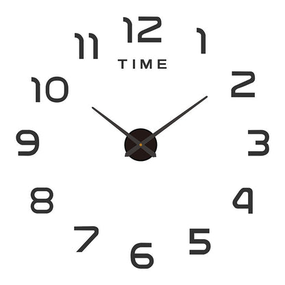 Creative 3D Acrylic Digital Wall Clock Roman Numerals Design Mirror Wall Clock Large Round Wall Clock DIY Self Adhesive Clocks