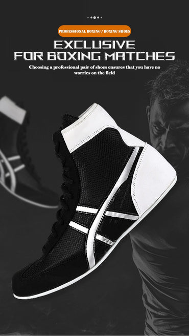 Weightlifting shoes boxing shoes breathable wear-resistant non-slip wrestling shoes fighting sports shoes gym training shoes