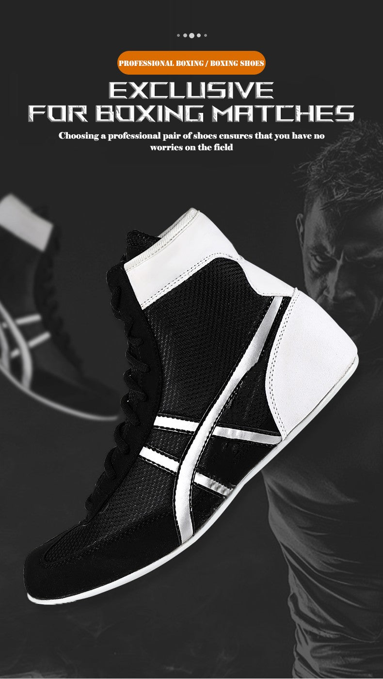 Weightlifting shoes boxing shoes breathable wear-resistant non-slip wrestling shoes fighting sports shoes gym training shoes