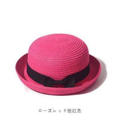 Chapéu Panamá COKK, Simples, de Verão, Praia, Feminino, Casual, Aba Reta, Chapéu de Palha com Laço para Meninas, Chapéu de Sol, Chapéu Feminino