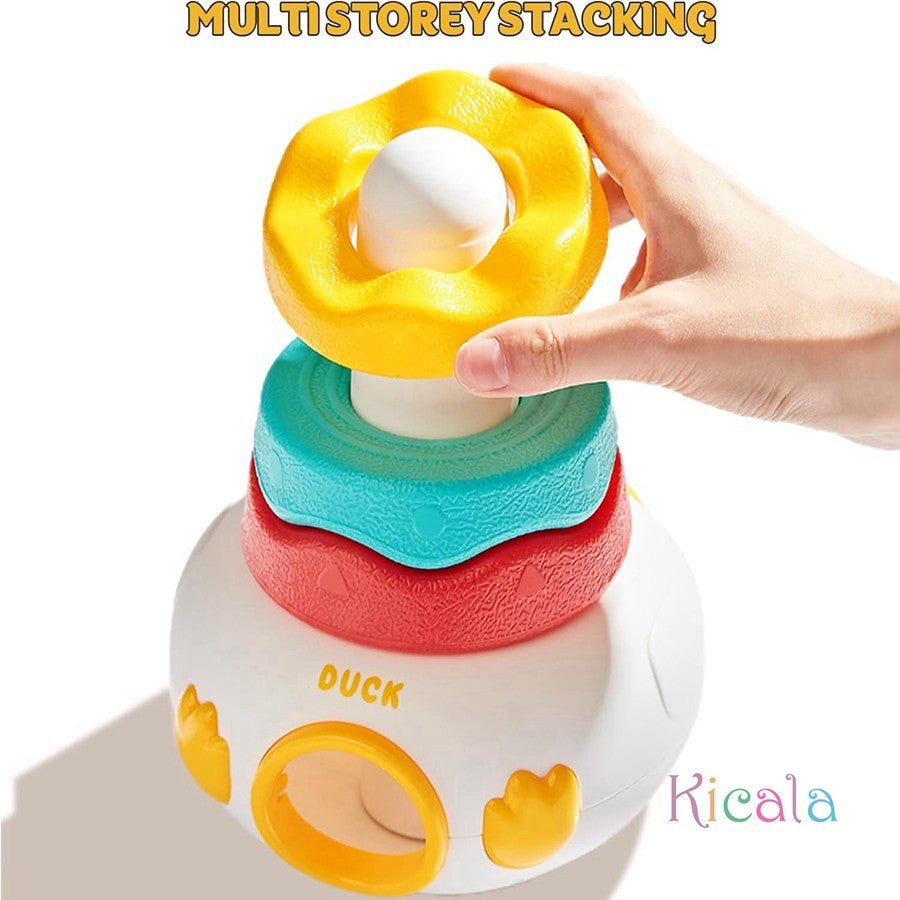 3-in-1 Matching Easter Eggs Stacking Rings Baby Toy Early Learning Educational Roly-Poly Sensory Toys Montessori