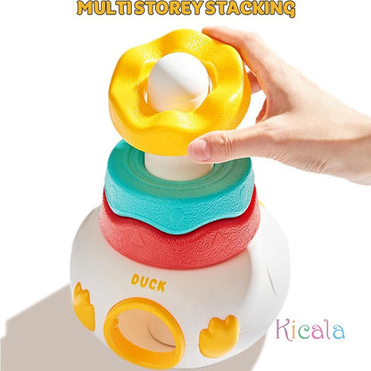 3-in-1 Matching Easter Eggs Stacking Rings Baby Toy Early Learning Educational Roly-Poly Sensory Toys Montessori