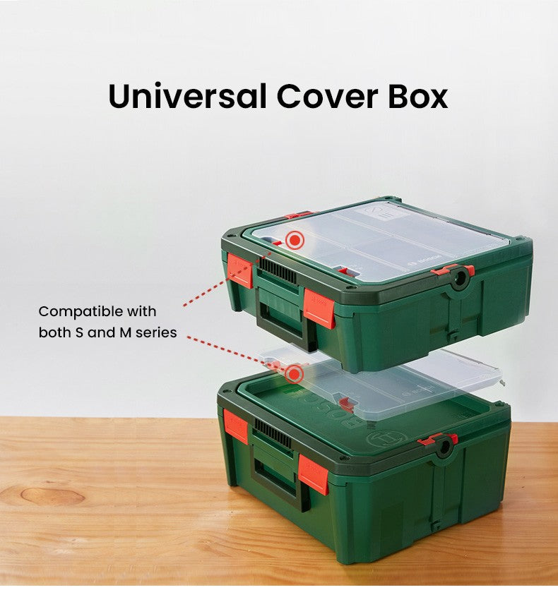 Conjunto de caixas de ferramentas empilháveis Bosch System Box, caixa de ferramentas multifuncional empilhável
