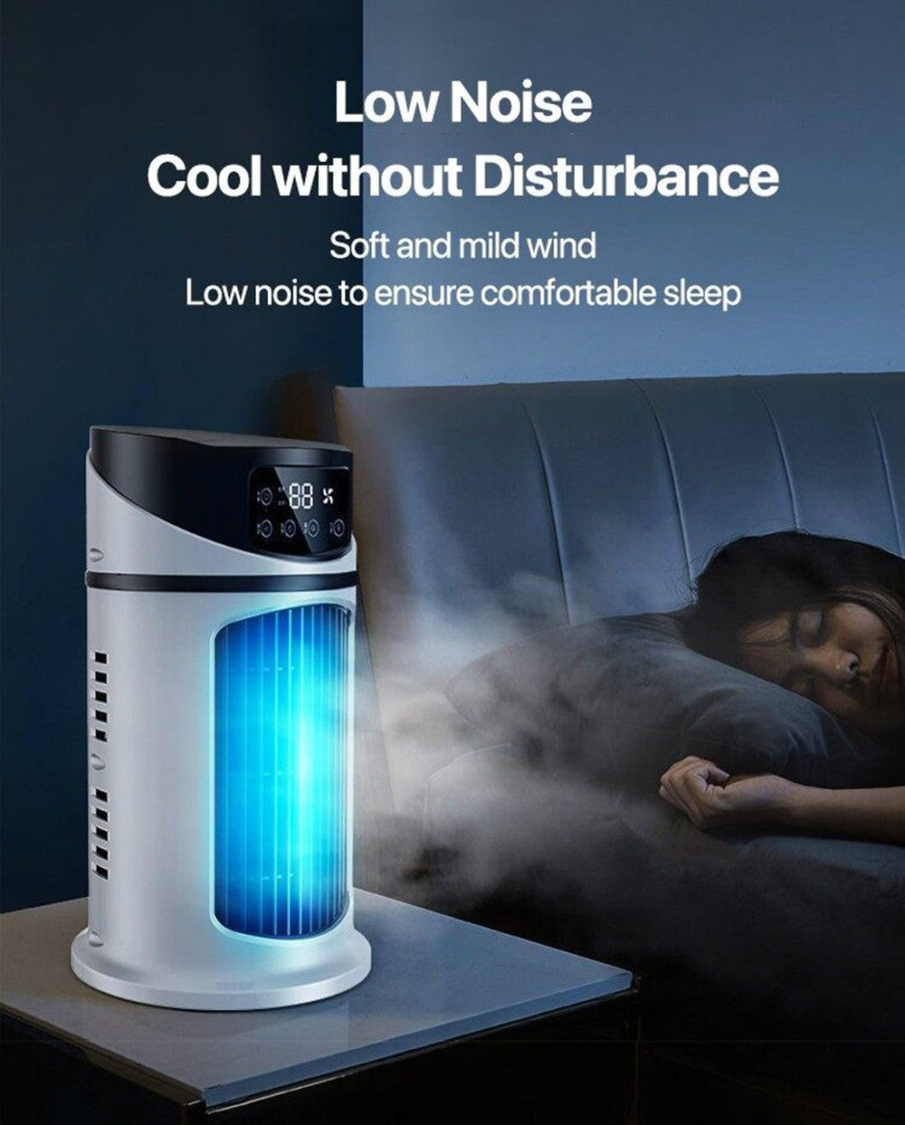 Mini Ar Condicionado Portátil USB Ventilador Refrigerador de Ar Resfriamento a Água Ar Condicionado Refrigerador de Ar para Casa e Escritório