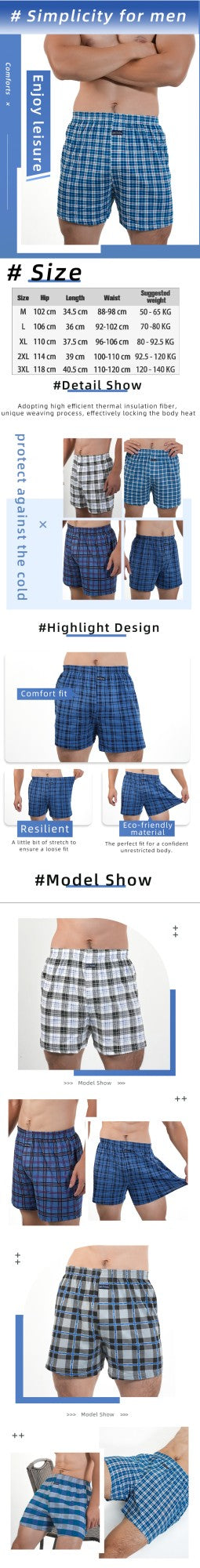 1pcs Men pijama 100% Cotton Pajama Shorts Summer Solid Elastic Waist Short Pants Casual Breathable Male Boxer Shorts Home Shorts